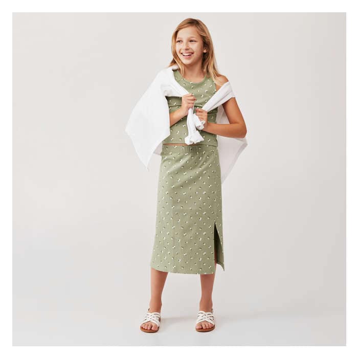 Kid Girls' Rib Midi Skirt
